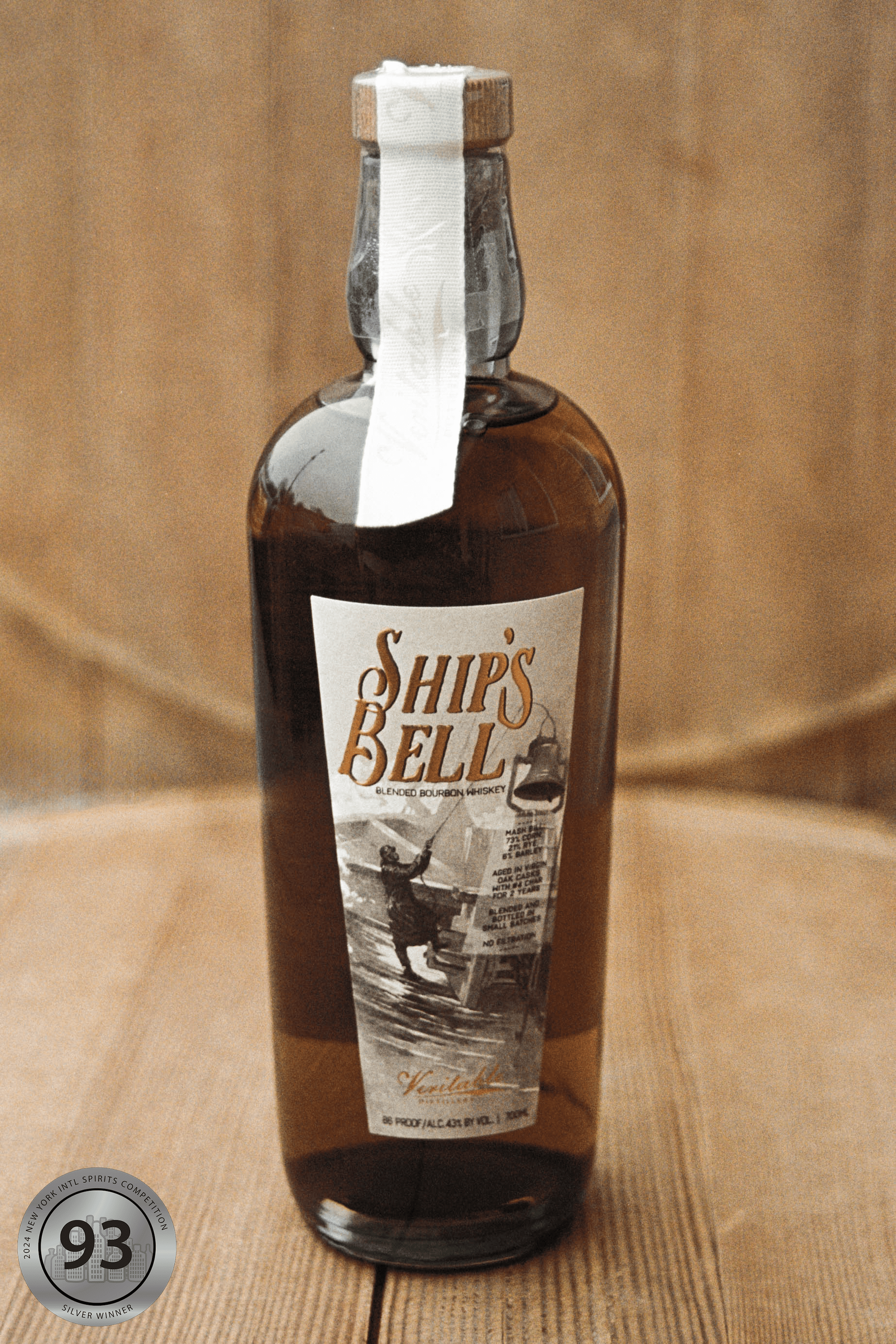 Ship's Bell Bourbon Bottle with 93 Points award